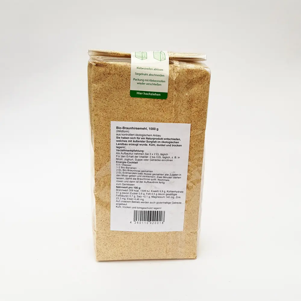 Bio-Braunhirse Wildform vermahlen 1000g - Bio Hof Lex – Bild 2