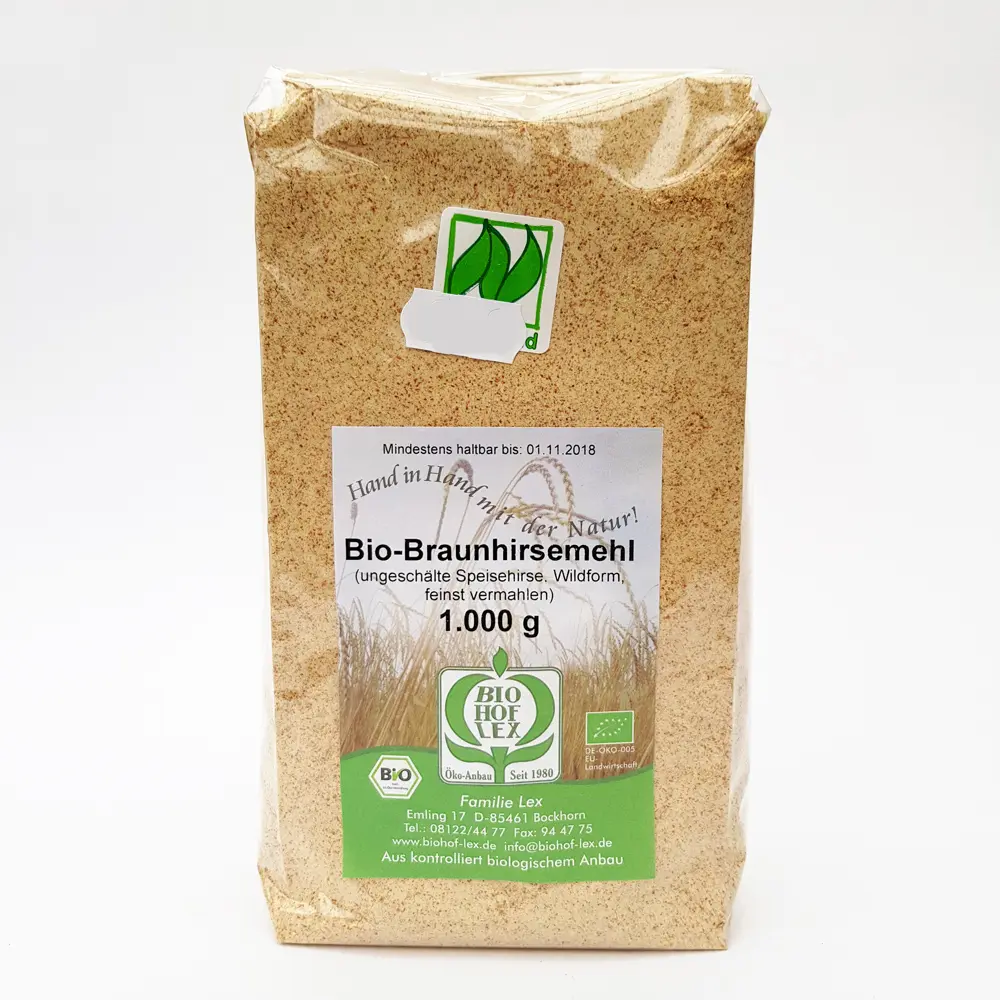 Bio-Braunhirse Wildform vermahlen 1000g - Bio Hof Lex